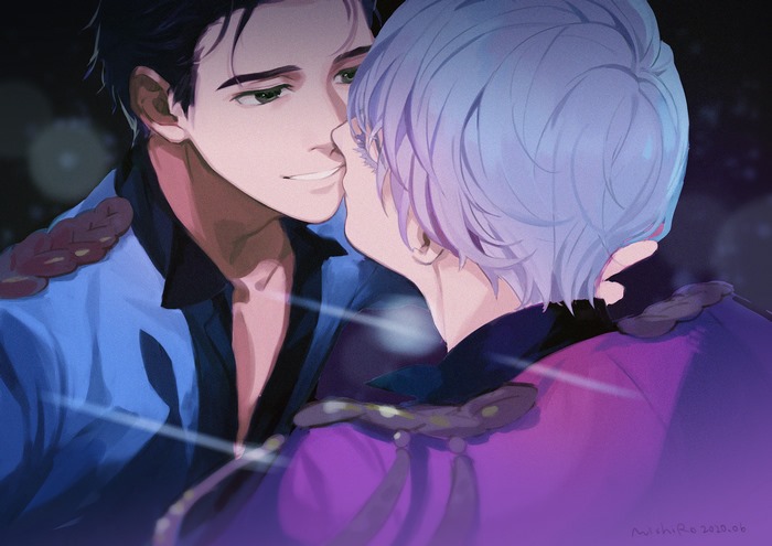 Victor Nikiforov and Yuuri Katsuki from Yuri!!! On Ice