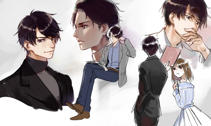 Characters from Mr Love: Queens Choice
