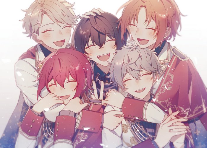 Ensemble Stars Group Portrait with Smiling Characters
