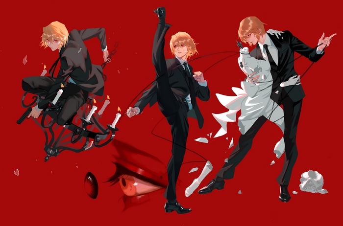 Kurapika in Intense Action Poses Hunter X Hunter