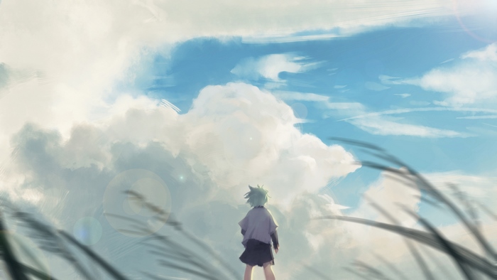 Killua Zoldyck looking at the sky