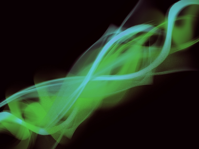 Abstract Green Smoke Swirls 4K