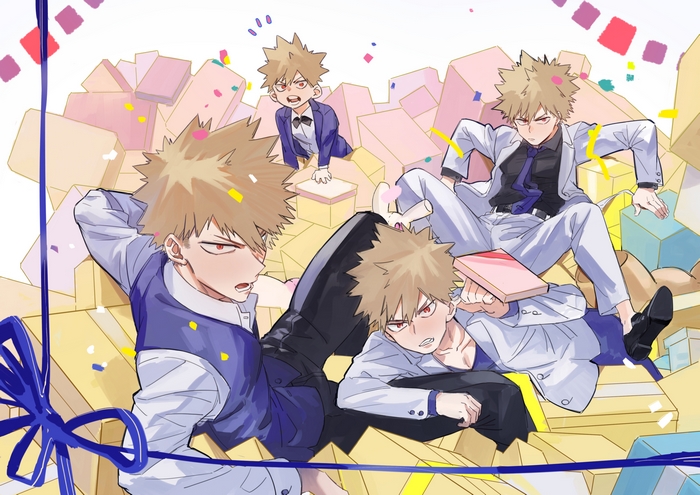 Katsuki Bakugou from My Hero Academia with gifts
