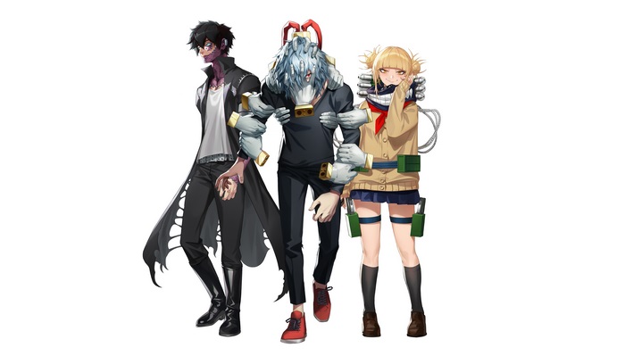 Dabi, Tomura Shigaraki, and Himiko Toga from My Hero Academia 4K