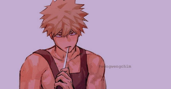 Katsuki Bakugou Intense Gaze Illustration