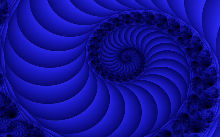 Deep Blue Purple Fractal Spiral