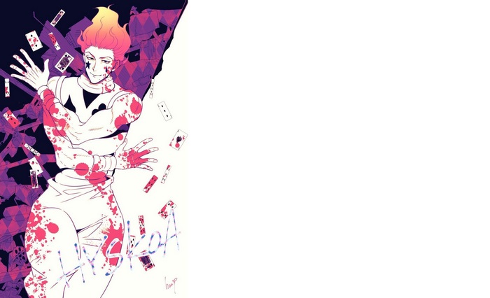 Hisoka from Hunter x Hunter with playing cards