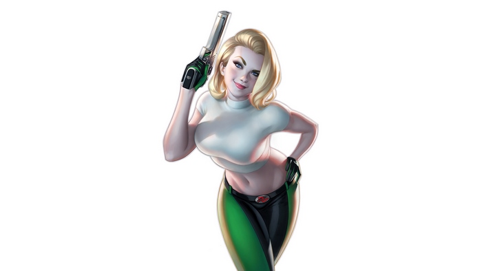 Danger Girl character with gun