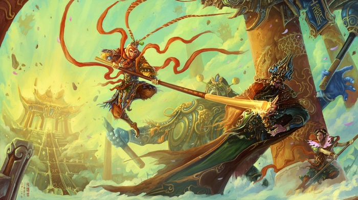 Monkey King from DotA 2 fighting