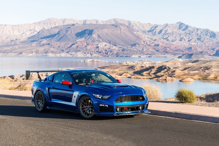 Blue Roush Stage 3 Trak Pak Mustang with Spoiler