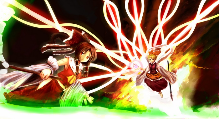 Reimu Hakurei and Shou Toramaru from Touhou