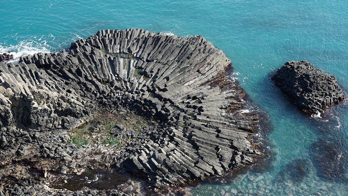 Jusangjeolli Columnar Basalt Formations on Jeju Island, South Korea