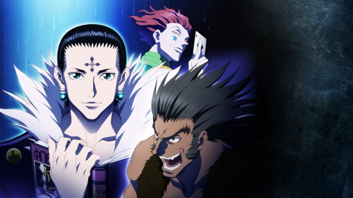 Chrollo Lucilfer, Uvogin, and Hisoka from Hunter x Hunter