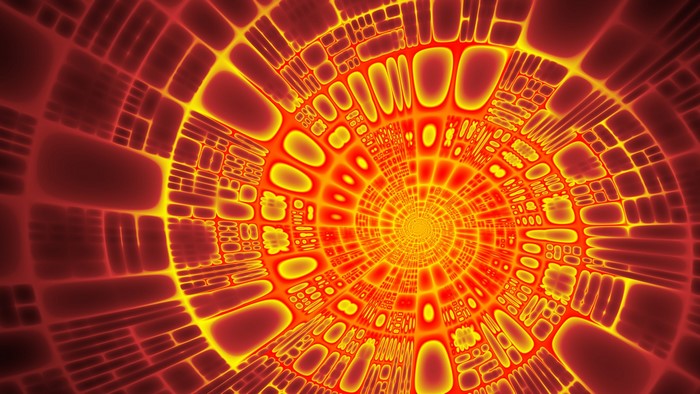 Abstract Nuclear Core Glow Pattern