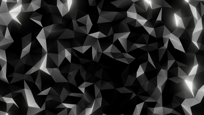 Dark polygonal abstract background with glowing facets