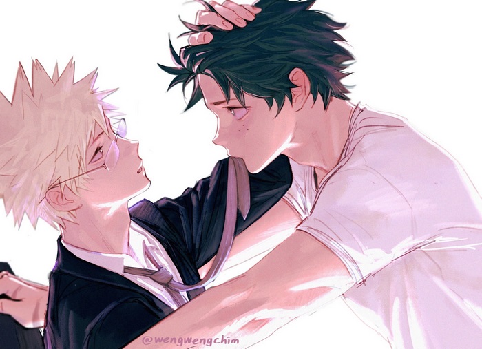 Intense Moment Between Izuku Midoriya and Katsuki Bakugou