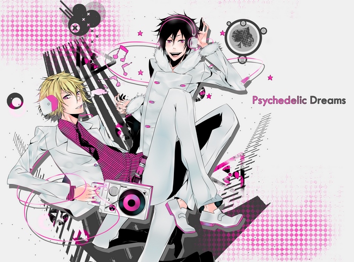 Izaya Orihara and Shizuo Heiwajima from Durarara!!