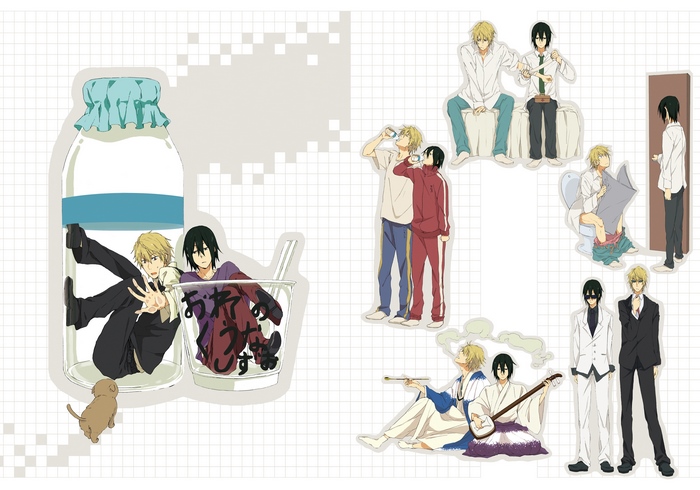 Izaya Orihara and Shizuo Heiwajima from Durarara!!