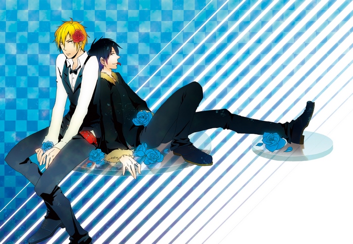 Izaya Orihara and Shizuo Heiwajima from Durarara!!