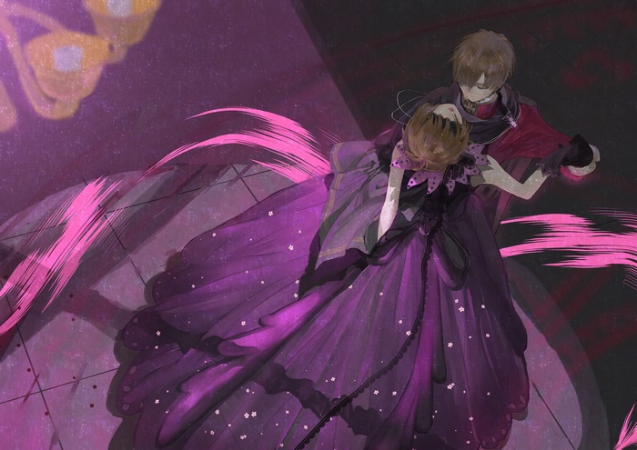 Sakura Kinomoto and Syaoran Li dancing