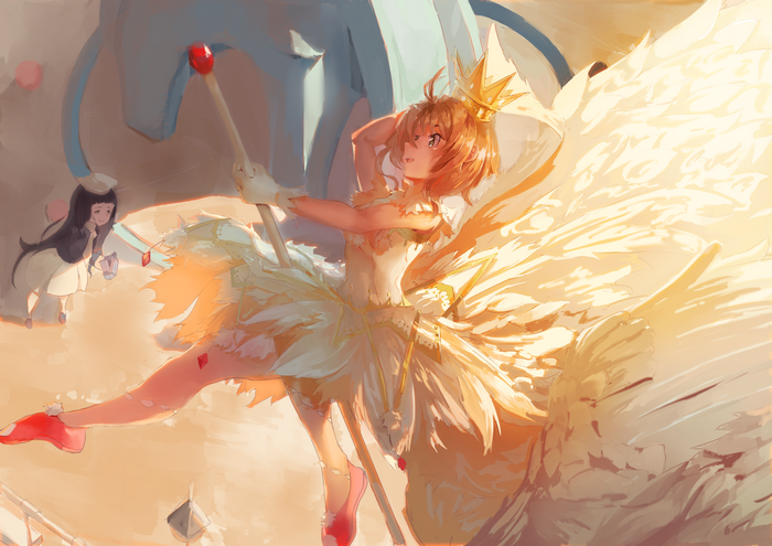Sakura Kinomoto and Tomoyo Daidouji from Cardcaptor Sakura