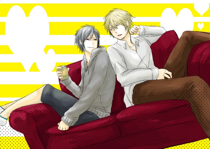 Izaya Orihara and Shizuo Heiwajima from Durarara!!