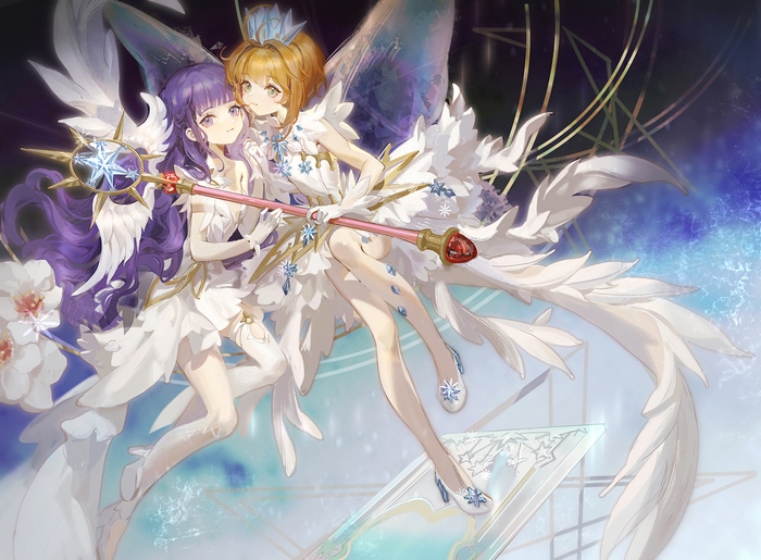 Sakura Kinomoto and Tomoyo Daidouji from Cardcaptor Sakura