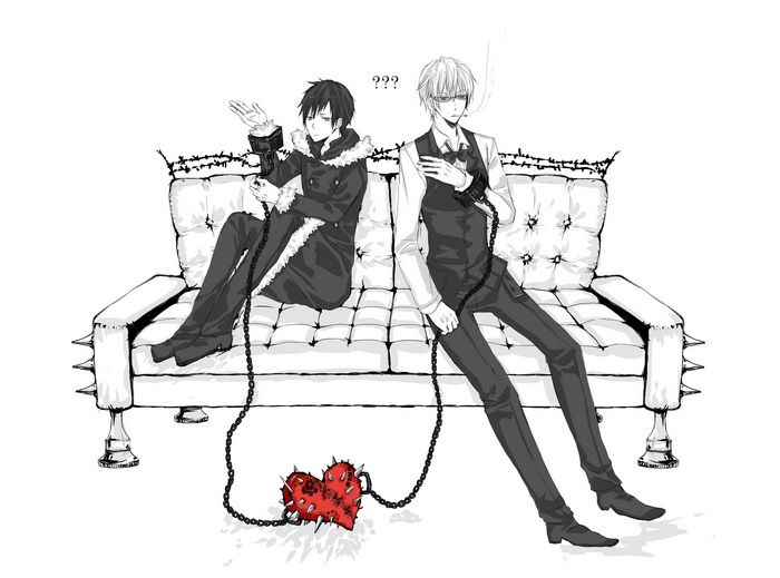 Izaya Orihara and Shizuo Heiwajima from Durarara!!
