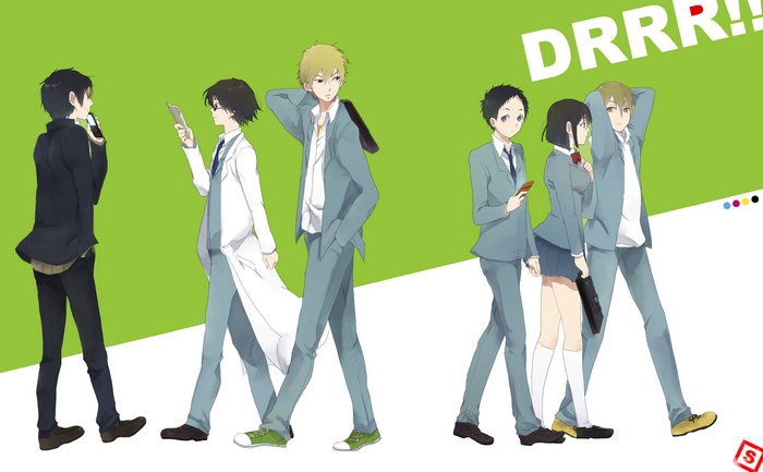 Durarara!! characters walking