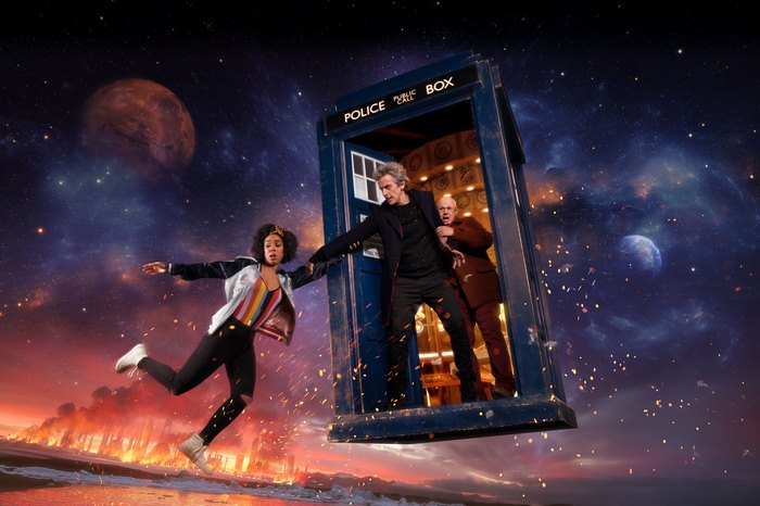 Doctor Who 4K: The Twelfth Doctor and companions in space
