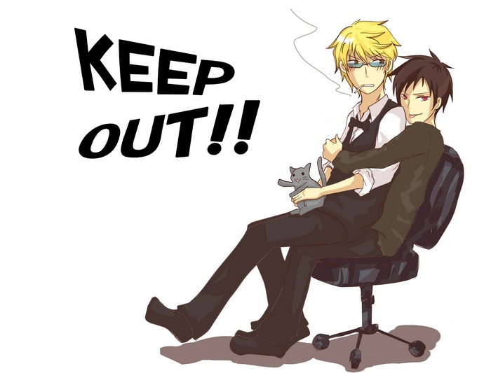 Izaya Orihara and Shizuo Heiwajima from Durarara!!