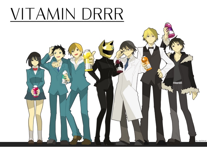 Durarara!! characters with drinks