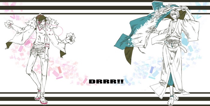 Izaya Orihara and Shizuo Heiwajima from Durarara!!