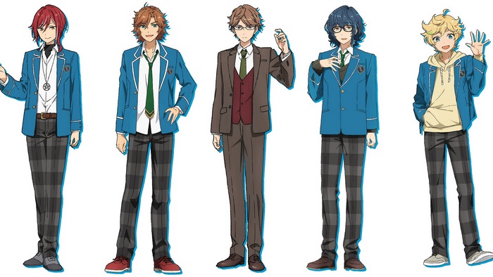 Five male characters from Ensemble Stars