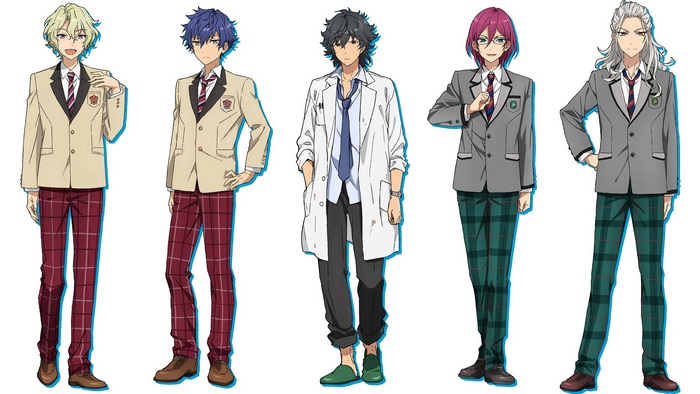 Five male characters from Ensemble Stars