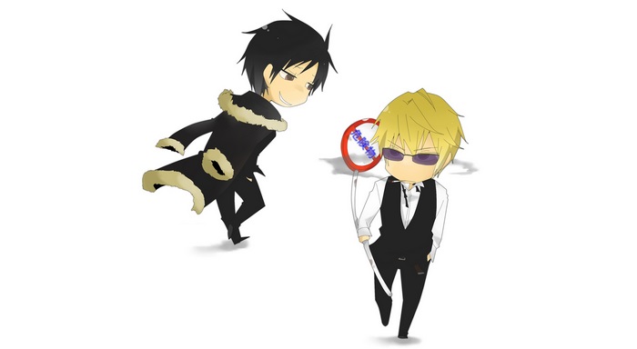 Izaya Orihara and Shizuo Heiwajima from Durarara!!