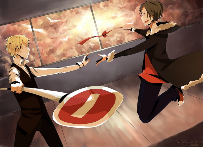 Shizuo Heiwajima and Izaya Orihara from Durarara!!