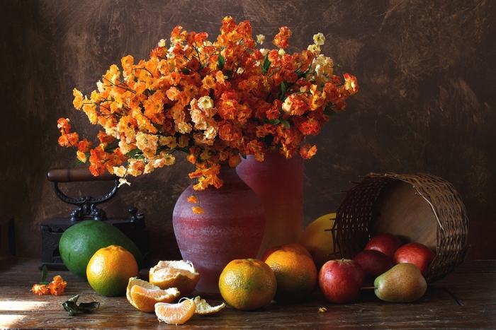 Still Life with Flowers and Fruit