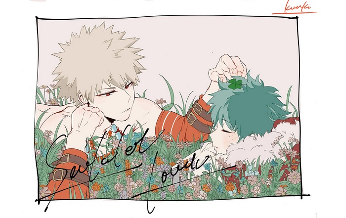 Izuku Midoriya and Katsuki Bakugou from My Hero Academia
