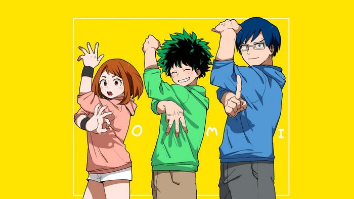 My Hero Academia Characters Izuku, Ochaco, Tenya