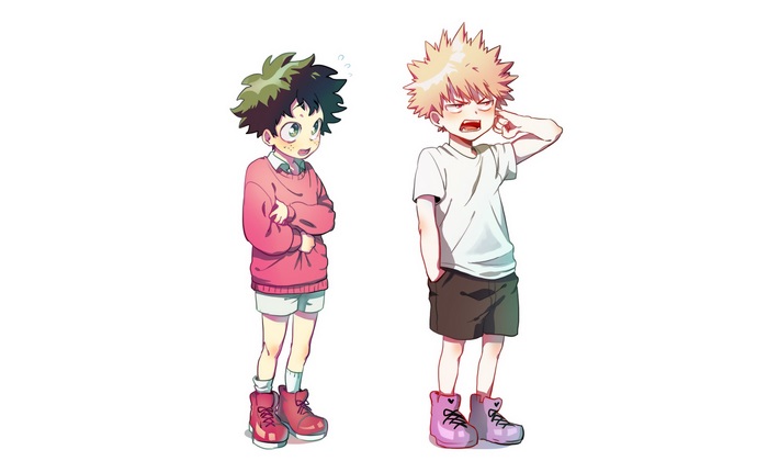 Izuku Midoriya and Katsuki Bakugou from My Hero Academia