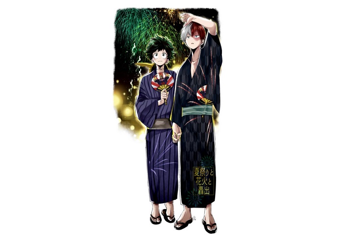 Izuku Midoriya and Shoto Todoroki from My Hero Academia