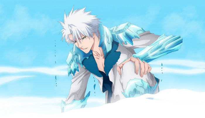 Toshiro Hitsugaya from Bleach with ice powers