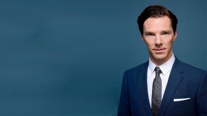 Benedict Cumberbatch in a blue suit