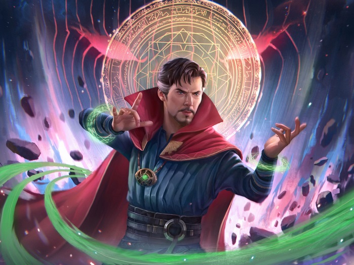 Doctor Strange from Marvel Comics casting a spell