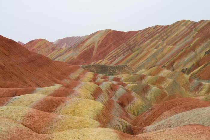 Rainbow Mountains in Zhangye National Geopark