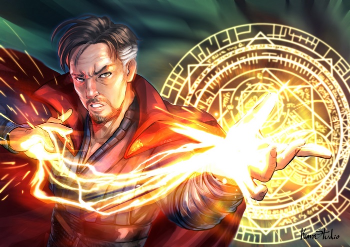 Doctor Strange casting a spell