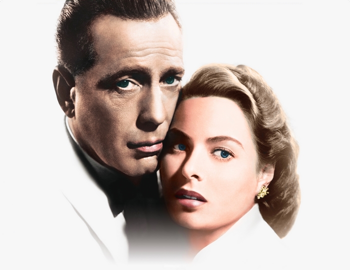 Humphrey Bogart and Ingrid Bergman from Casablanca 4K