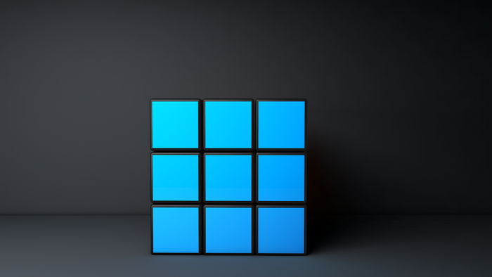 Abstract 3D Rubik's Cube CGI