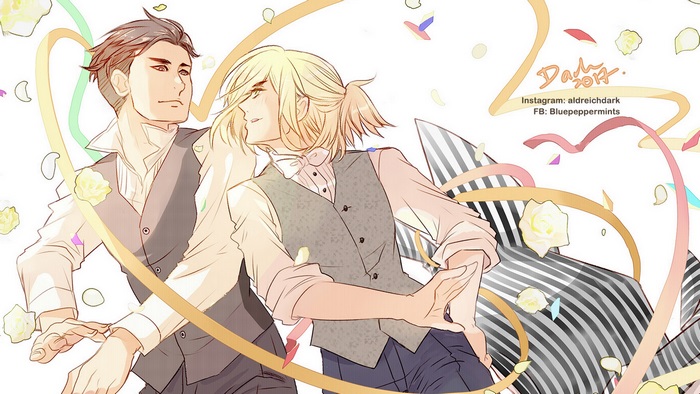Yuri Plisetsky and Otabek Altin from Yuri!!! On Ice